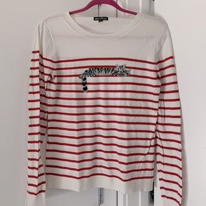 J. Crew striped cat sweater
